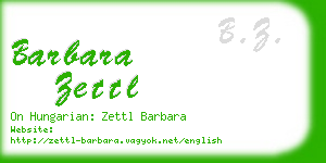 barbara zettl business card